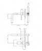OMNIRES Bateria umywalkowa podtynkowa grafit Y1215HGR